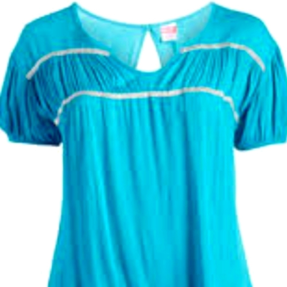New Teal Crush Top w/ Keyhole Back - Size 3X